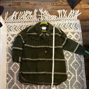Ralph Lauren Olive and Gray Striped Jacket